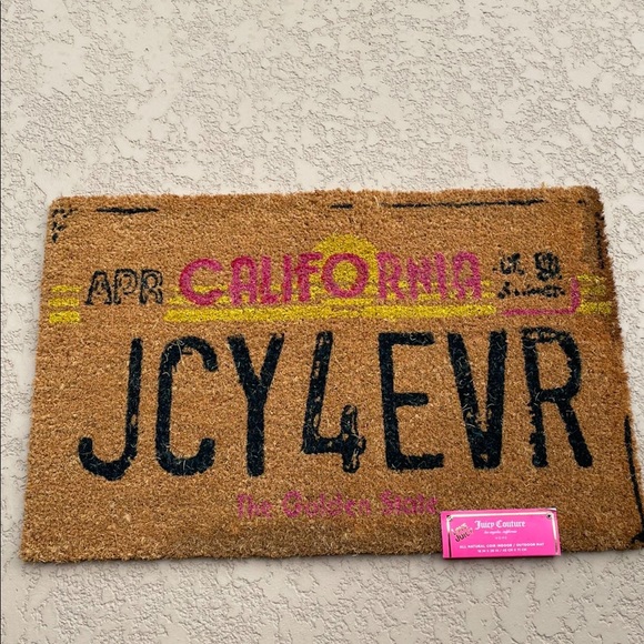 New! Juicy Couture “JCY4EVA” Cali Logo Outdoor Coir Rug/Mat 18”x28”💖☀️